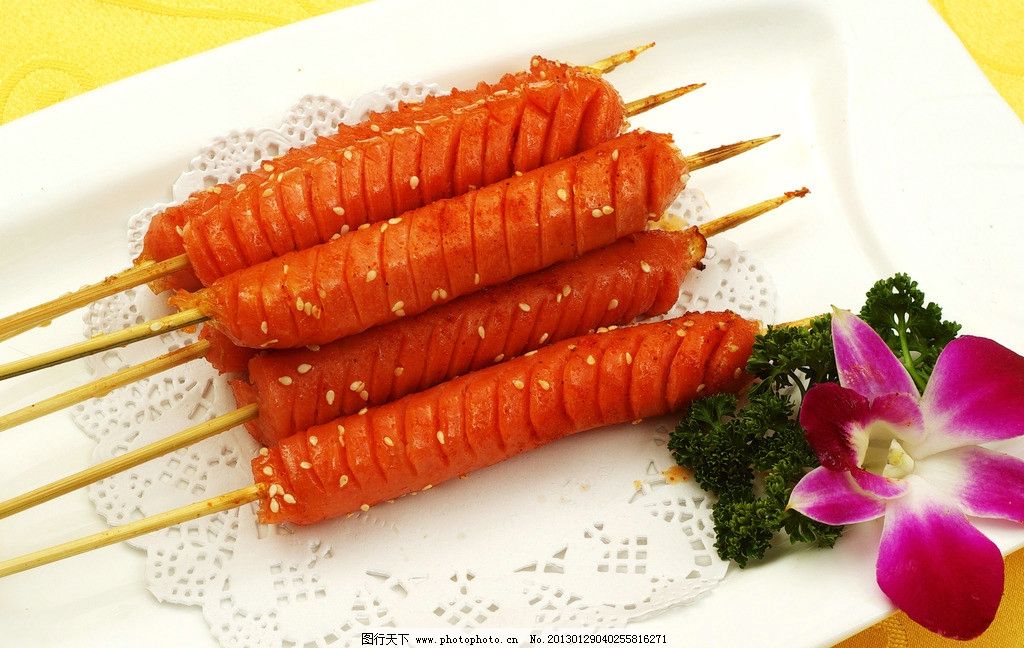 烧烤 烤香肠 传统美食 餐饮美食 摄影