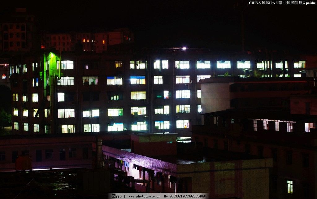 麒麟之乡 工厂夜景图片,广东东莞 樟木头镇 樟罗
