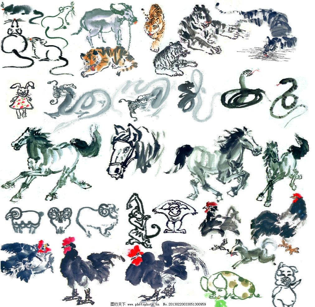 国画水墨十二生肖 水墨动物 国画动物 分层素材 动物素材 水墨12生肖 12生肖 十二生肖 手绘素材 高分辨率素材 大像素 经典素材 国画精品 水墨精品 psd分层素材 手绘动物 中国画 水墨公鸡 国画公鸡 老鼠 老虎 骏马 飞龙 水墨画 水墨龙 鸡 公鸡 斗鸡 蛇 经典国画 分层图 PSD分层素材 源文件 304DPI PSD