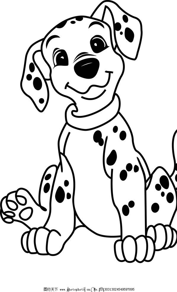 狗 斑点狗 后视