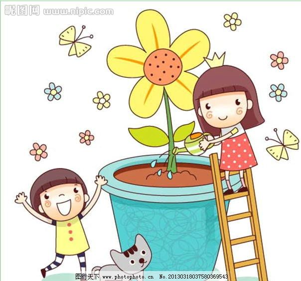 花盆 盆栽 鲜花 花朵 小猫 梯子 插画 水墨 水彩 背景画 动漫 卡通 梦幻 图画素材 梦幻素材 童话世界 背景素材 卡通人物 卡通娃娃 梦想世界 儿童世界 卡通玩偶 漫画 梦幻世界 天堂 动漫玩偶 卡通设计 动画设计 动漫设计 幼儿卡通 矢量卡通设计 广告设计 矢量 EPS