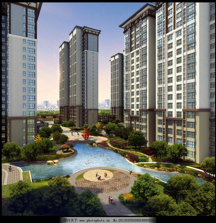 景观效果图 高层住宅效果图 效果图 住宅楼效果图 中式风格建筑 新中式建筑风格 中式汉唐 地产项目 房地产项目 地产效果图 建筑效果图 高层建筑 园林效果图 城市效果图 建筑设计 环境设计 源文件 72DPI PSD