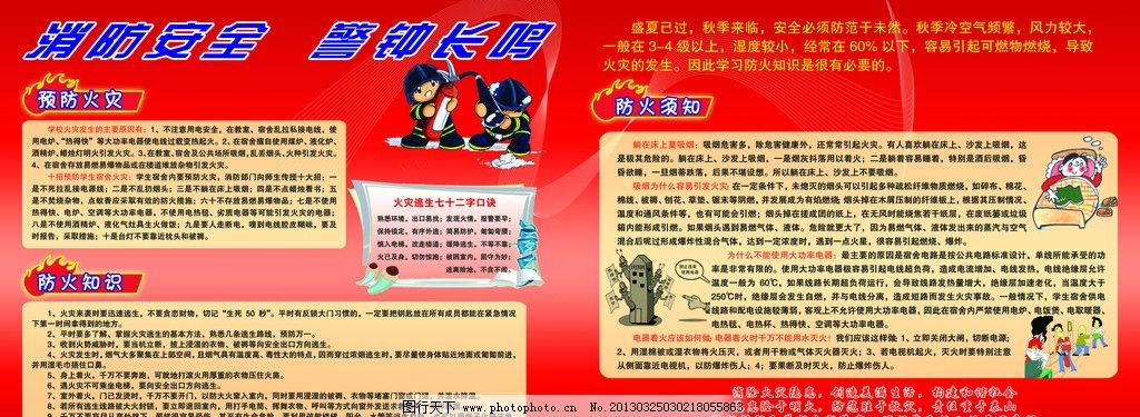 消防安全 警钟长鸣图片,预防火灾 防火知识 防火